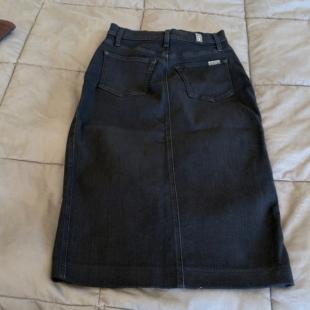 7 For All Mankind Dark Blue skirt